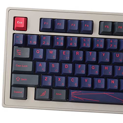 Tsungup PBT-Tastenkappen, 134 Tasten Cherry Profile Alter Keycaps Dye Sublimation mit 6,25U 7U Leertaste Japanische Tastenkappen für Cherry MX Switches Mechanische Tastaturen Tsungup PBT-Tastenkappen, 134 Tasten Cherry Profile Alter Keycaps Dye Sublimation mit 6,25U 7U Leertaste Japanische Tastenkappen für Cherry MX Switches Mechanische Tastaturen von Tsungup