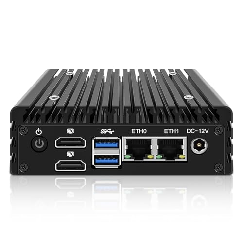 Ttfzzztech 12th Gen Micro Firewall Appliance Mini PC Core i3 N305,2x2.5GbE i226-V LAN Desktop PC 8GB RAM 128GB SSD, Support 4K Dual HDMl Display Network Gateway Soft Router PC, AES-NI Proxmox Server von Ttfzzztech