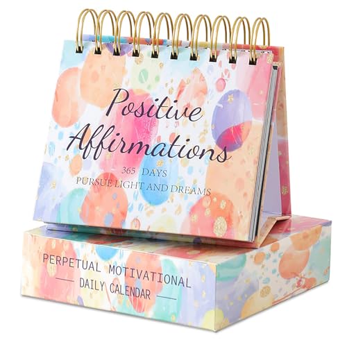 Tägliche inspirierende Zitate Motivationskalender mit lebendigen Farben Englische Buchstaben 365 Tage Schreibtisch Dekor Büro Zubehör B von Tuelaly