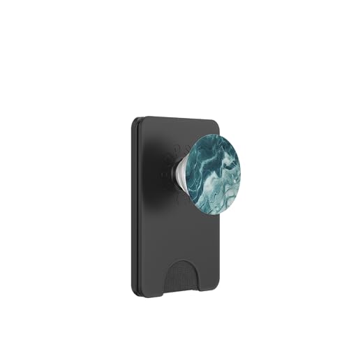 Türkis Blau Aquarell - Boho Blue PopSockets PopWallet für MagSafe von Türkis Abstraktes Design für Frauen & Männer