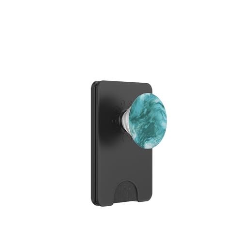 Türkis Blau Aquarell - Boho Blue PopSockets PopWallet für MagSafe von Türkis Abstraktes Design für Frauen & Männer