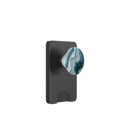 Türkis Blau Aquarell - Boho Blue PopSockets PopWallet für MagSafe von Türkis Abstraktes Design für Frauen & Männer