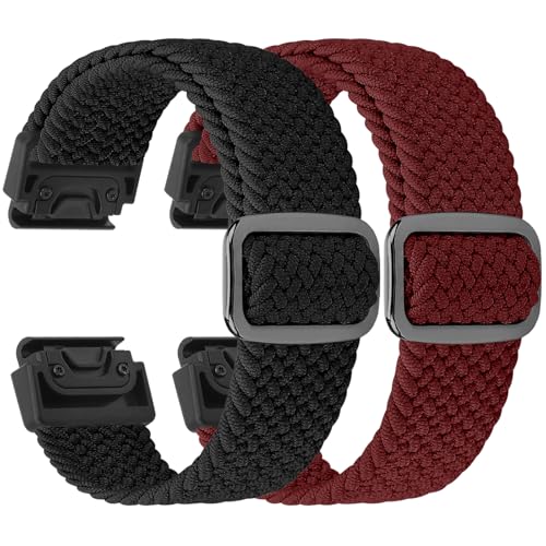 TumCez 22mm Armband Kompatibel mit Garmin Fenix 8 Fenix E 47mm/Fenix 7/Fenix 7 Pro/Fenix 6/Fenix 6 Pro/Fenix 5/Fenix 5 Plus Armband, Geflochtenes Ersatzarmband für Garmin Forerunner 945/935 von TumCez