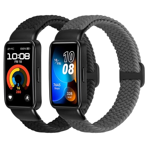 TumCez Armband Kompatibel mit Huawei Band 9 Armband/Huawei Band 8 Armband für Damen Herren,Geflochtenes Verstellbares Elastisches Nylon Sport Ersatzband Uhrenarmband für Huawei Band 9/Huawei Band 8 von TumCez