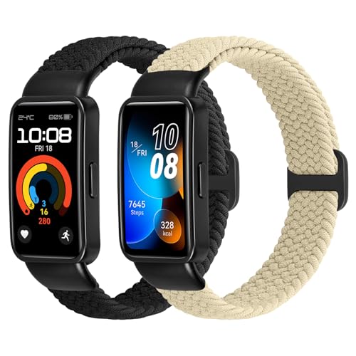 TumCez Armband Kompatibel mit Huawei Band 9 Armband/Huawei Band 8 Armband für Damen Herren,Geflochtenes Verstellbares Elastisches Nylon Sport Ersatzband Uhrenarmband für Huawei Band 9/Huawei Band 8 von TumCez