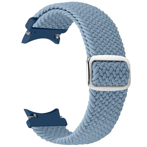 TumCez Armband kompatibel mit Samsung Galaxy Watch 7/6/5/4/FE 40 mm 44 mm/Galaxy Watch 5 Pro/Galaxy Watch 6/4 Classic 43 mm 47 mm 42 mm 46 mm Nylonbänder Ersatz geflochten für Damen Herren, Blauer von TumCez