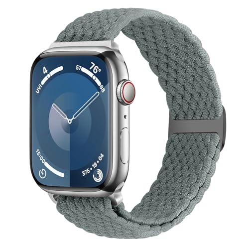 TumCez Kompatibel mit Apple Watch Armband 49 mm 45 mm 44 mm 42 mm 41 mm 40 mm 38 mm für Damen Herren, Armband aus elastischem Nylon für Apple Watch Series 9 8 7 6 5 4 3 SE Ultra 2 1 von TumCez