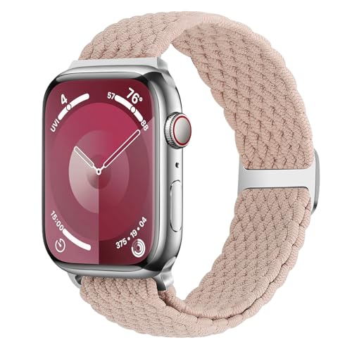 TumCez Kompatibel mit Apple Watch Armband 49 mm 45 mm 44 mm 42 mm 41 mm 40 mm 38 mm für Damen Herren, Armband aus elastischem Nylon für Apple Watch Series 9 8 7 6 5 4 3 SE Ultra 2 1 von TumCez