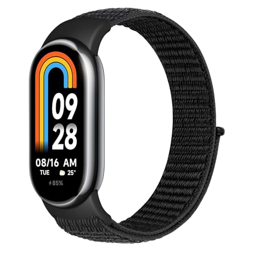 TumCez Nylon-Armband kompatibel mit Xiaomi Mi Band 8, elegantes Nylon, verstellbare Sportarmbänder Ersatzarmband für Xiaomi Mi Smart Band 8 für Damen und Herren von TumCez