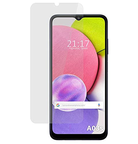 Displayschutzfolie aus Hartglas Panzerglas Schutzfolie für Samsung Galaxy A03s Handy von Tumundosmartphone