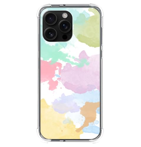 Schutzhülle aus Silikon, stoßfest, für iPhone 16 Pro Max (6,9 Zoll), Aquarell-Design, 11 Zeichnungen von Tumundosmartphone