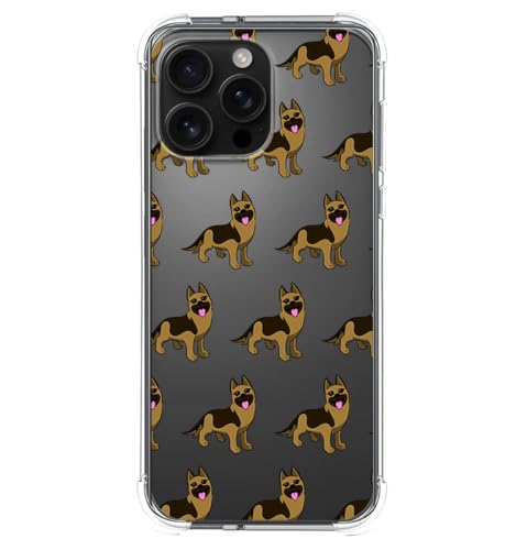 Schutzhülle aus Silikon, stoßfest, für iPhone 16 Pro Max (6,9 Zoll), Design Hunde 09 Zeichnungen von Tumundosmartphone