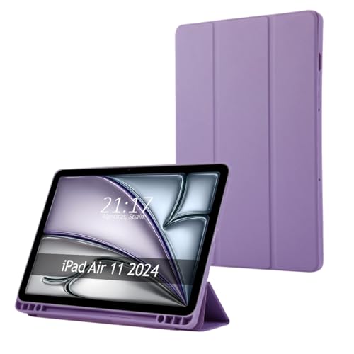 Schutzhülle mit Klappdeckel für Apple iPad Air 2024 11 (M2), Violett von Tumundosmartphone