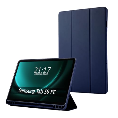 Schutzhülle mit Klappdeckel für Samsung Galaxy Tab S9 FE, Blau von Tumundosmartphone