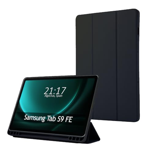 Schutzhülle mit Klappdeckel für Samsung Galaxy Tab S9 FE, Schwarz von Tumundosmartphone