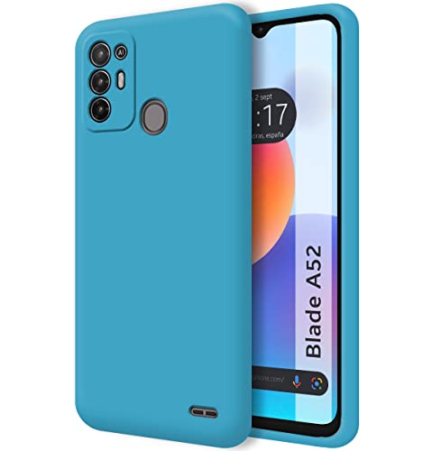 Tumundosmartphone Hülle Silikon Liquid Ultra Weich fur ZTE Blade A52 Farbe Blau von Tumundosmartphone