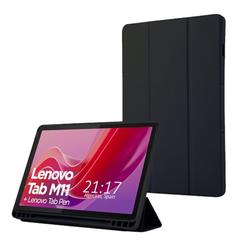 Tumundosmartphone Schutzhülle mit Klappdeckel für Lenovo Tab M11, Schwarz von Tumundosmartphone