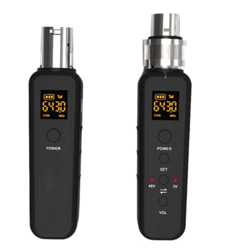 Tumuued Uhf Wireless Mikrofon Konverter XLR Sender Empfänger für Mikrofon Gitarre Sender Empfänger Adapter 640-690 MHz von Tumuued