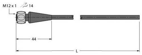 Turck 6933454 Sensor-/Aktor-Anschlussleitung 1m Polzahl: 5 1St. von Turck