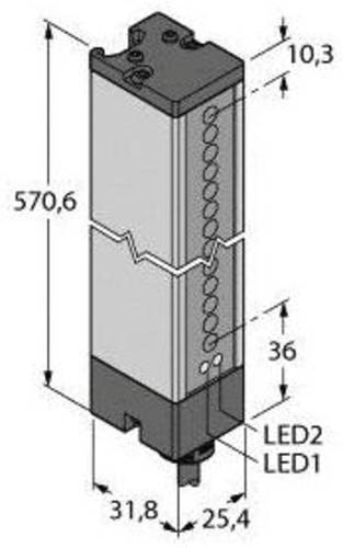 Turck Einweg-Lichtschranke LX21R Schutzfeldhöhe 523mm von Turck