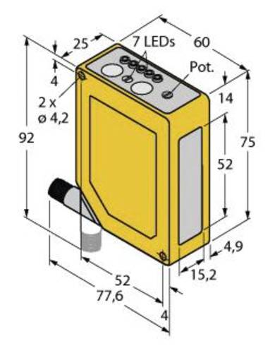 Turck Reflexions-Lichttaster Q60BB6LAF2000Q 3071743 1St. von Turck