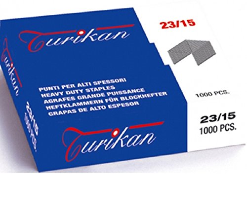 Heftklammern 23/15 für hohe Stärken, Packung mit 1000 Stück. von Turikan