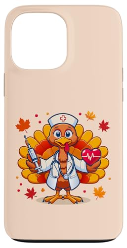 Hülle für iPhone 13 Pro Max Süßes Truthahn-Krankenschwester-Stethoskop, Erntedankfest, Herbstblätter von Turkey Nurse Thanksgiving Nursing & Healthcare tee