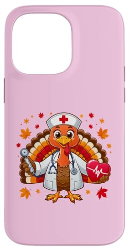 Hülle für iPhone 14 Pro Max Süßes Truthahn-Krankenschwester-Stethoskop, Erntedankfest, Herbstblätter von Turkey Nurse Thanksgiving Nursing & Healthcare tee