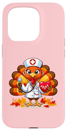 Hülle für iPhone 15 Pro Thanksgiving Nurse Turkey Lustiger Feiertag für Beschäftigte im Gesundheitswesen von Turkey Nurse Thanksgiving Nursing & Healthcare tee