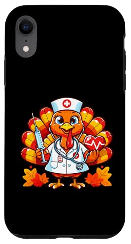 Hülle für iPhone XR Süßes Krankenschwester Türkei Thanksgiving Shirt für medizinische Gesundheitsvorsorge von Turkey Nurse Thanksgiving Nursing & Healthcare tee