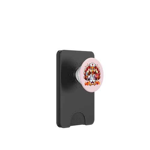 Thanksgiving Nurse Turkey Lustiger Feiertag für Beschäftigte im Gesundheitswesen PopSockets PopWallet für MagSafe von Turkey Nurse Thanksgiving Nursing & Healthcare tee