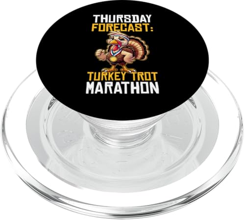 Thursday Forecast Turkey Trot Marathon PopSockets PopGrip für MagSafe von Turkey Trot Designs Running Ideas Thanksgiving