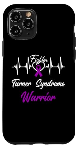 Hülle für iPhone 11 Pro Turner-Syndrom Krieger Herzschlag Kampf lila Band von Turner Syndrome Awareness Products (Lwaka)