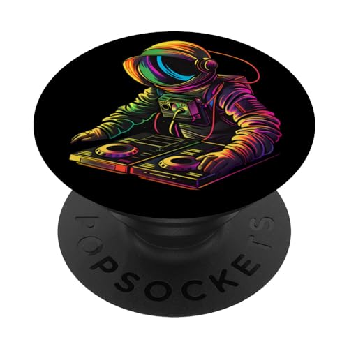 Astronaut DJ Musikproduzent Plattenspieler DJ Astronaut Beatmaker PopSockets Klebender PopGrip von Turntable DJ Music Animals