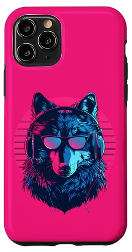 DJ Wolf Artwork Musik Kopfhörer Beatmaker Techno EDM Hülle für iPhone 11 Pro von Turntable DJ Music Animals