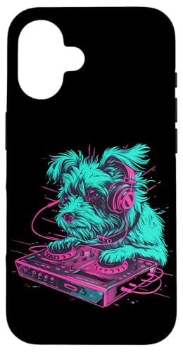 Dog Music DJ Artwork EDM Beatmaker Techno Plattenspieler DJ Hund Hülle für iPhone 16 Dog Music DJ Artwork EDM Beatmaker Techno Plattenspieler DJ Hund Hülle für iPhone 16 von Turntable DJ Music Animals