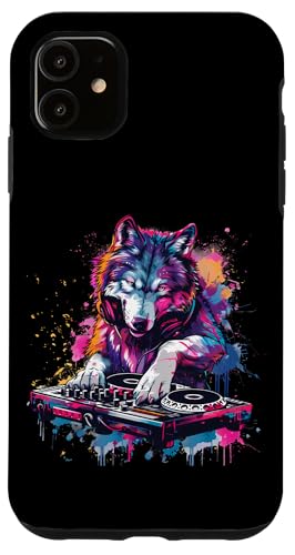 Hülle für iPhone 11 DJ Wolf Techno House Plattenspieler DJ Wolf Beatmaker Wolf DJ von Turntable DJ Music Animals