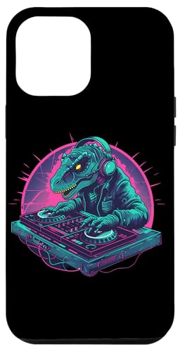 Hülle für iPhone 12 Pro Max Dinosaurier DJ House Beatmaker Plattenspieler DJ Dinosaurier Kunstwerk von Turntable DJ Music Animals