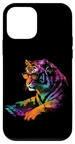 Hülle für iPhone 12 mini DJ Tiger House Music Techno Beatmaker Plattenspieler DJ Tiger von Turntable DJ Music Animals