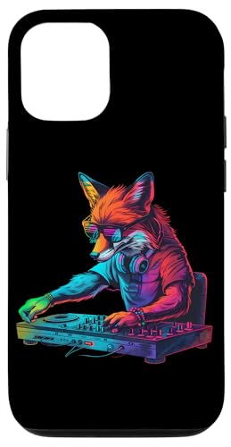 Hülle für iPhone 13 Pro Fox Music DJ Dance Club Techno House Music Plattenspieler DJ Fox von Turntable DJ Music Animals