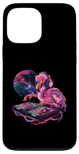 Hülle für iPhone 13 Pro Max Flamingo DJ EDM Plattenspieler DJ Flamingo Dance Club Beatmaker von Turntable DJ Music Animals