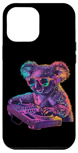 Hülle für iPhone 13 Pro Max Plattenspieler DJ Koala Bär Beatmaker House Music EDM Koala DJ von Turntable DJ Music Animals