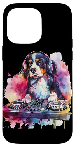 Hülle für iPhone 14 Pro Max Dog Music DJ Plattenspieler DJ Dog Splash Beatmaker Dance Club von Turntable DJ Music Animals