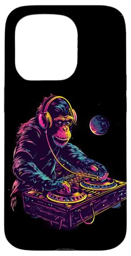 Hülle für iPhone 15 Pro Monkey Music DJ Plattenspieler DJ Monkey Beatmaker Monkey DJ von Turntable DJ Music Animals