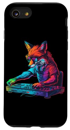 Hülle für iPhone SE (2020) / 7 / 8 Fox Music DJ Dance Club Techno House Music Plattenspieler DJ Fox von Turntable DJ Music Animals