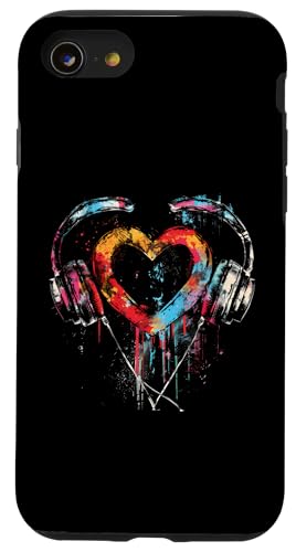 Hülle für iPhone SE (2020) / 7 / 8 Kopfhörer Musik DJ Artwork Heart Music Lover Techno EDM von Turntable DJ Music Animals