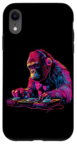 Hülle für iPhone XR Gorilla DJ Plattenspieler DJ Gorilla Dance Musik Gorilla Lover von Turntable DJ Music Animals