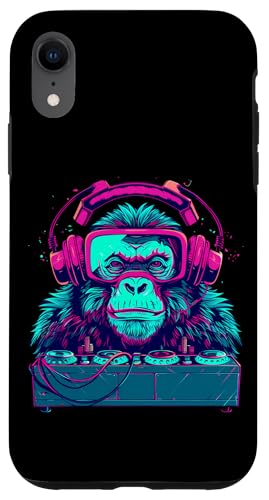 Hülle für iPhone XR Monkey Music DJ Plattenspieler DJ Monkey Techno EDM Beatmaker von Turntable DJ Music Animals