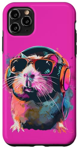 Meerschweinchen-DJ-Musik-Kopfhörer Haus Meerschweinchenliebhaber Techno Hülle für iPhone 11 Pro Max von Turntable DJ Music Animals