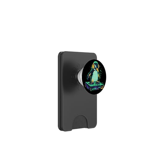 Pinguin Musik DJ Techno Musikproduzent Plattenspieler DJ Pinguin PopSockets PopWallet für MagSafe von Turntable DJ Music Animals